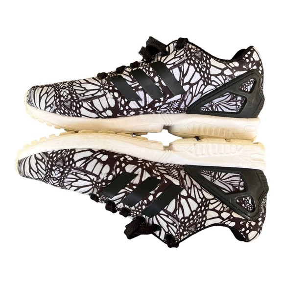 Adidas Torsion ZX FLUX US 7 All Over Print B35153 Black White Gray Sneakers Shoe - Picture 5 of 8